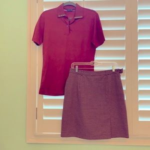 Astra Women’s Skort and Polo Shirt Set Sz 10 and S